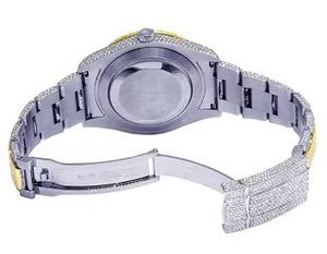 Limited Edition VVS Moissanite Diamond <b>Arabic</b> Dial Two Tone Automatic Iced Out <b>Watch</b> Hip Hop Luxury Men's Fashion From Indian - Product Image 6