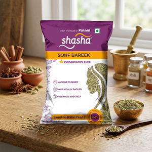 Shasha Premium Bareek Sonf (Semillas de Hinojo) 100g Especia India Fresca y Aromática - Product Image 3
