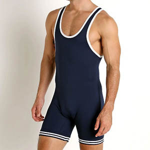 Combinaison de lutte unie sans manches pour hommes, idéale pour la boxe, la gym, le sport, le fitness et l'haltérophilie - Product Image 1