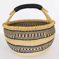 Panier de rangement en jonc de mer Bolga fait main, écologique, couleur personnalisable, durable, prix usine, Vietnam, style moderne classique
