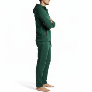 Men Athletic Tracksuit <b>Zip</b> Hoodie Set Workout Gym Jogger Set Wholesale Sportswear Manufacturer - Product Image 3