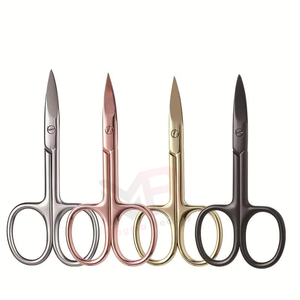 Ciseaux à ongles professionnels Gray Rocks en acier inoxydable à pointe fine avec manche métallique confortable pour manucure et maquillage - Product Image 2