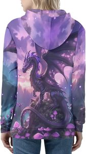 Sudadera con Capucha para Mujer ROMEO INDUSTRY, Chaqueta Casual de Forro Polar para Otoño/Invierno, Diseño Transpirable por Sublimación, 95% Poliéster, 5% Elastano, Tallas XS-5XL - Product Image 3