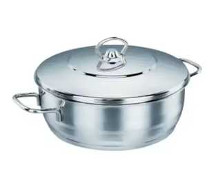 Casserole isotherme en acier inoxydable avec couvercle plat et poignées latérales pour la table - Product Image 2