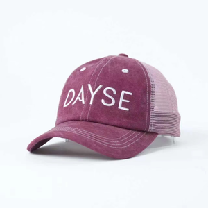 TRADE IN MFG Embroidered Trucker <b>Cap</b> 6-Panel Mesh Adjustable Unisex Casual Hat Front Logo Adult <b>Baseball</b> <b>Cap</b> - Product Image 2