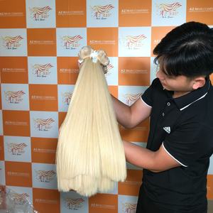 Blonde Remy vietnamien 100% Extensions de cheveux humains Double dessiné pur brut non transformé vierge cheveux Machine Double trame cheveux tissage - Product Image 2