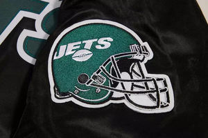 Veste de baseball en satin noir New York - Product Image 4