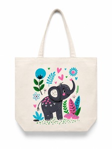 Bolsa de tela con diseño de elefante en oferta, alta demanda - Product Image 1