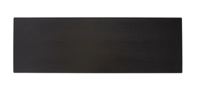 Modern Luxury Black <b>Console</b> <b>Table</b> with Wood Grain Desktop and Metal <b>Legs</b> for Dining and Entryway - Product Image 5