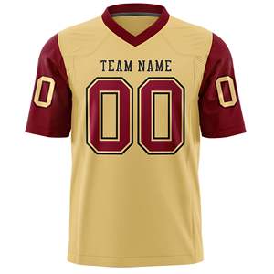 Camiseta de fútbol americano personalizada, transpirable, de poliéster, unisex, talla grande, camiseta de fútbol americano personalizada h - Product Image 3
