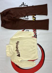 Nuevas llegadas 2026: Chándal para hombre 100% algodón con estampado personalizado y bordado, sudadera con capucha y pantalón jogger estilo urbano con cremallera. - Product Image 3