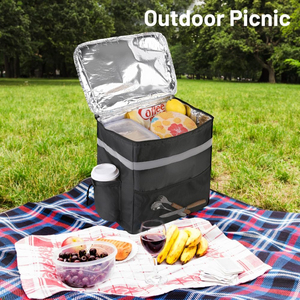 Insulated Food Delivery <b>Backpack</b> with 2 Cup Holder Cooler <b>Bags</b> for Hot Cold Food for Bike Insulated Reusable Grocery Shopping - Product Image 2