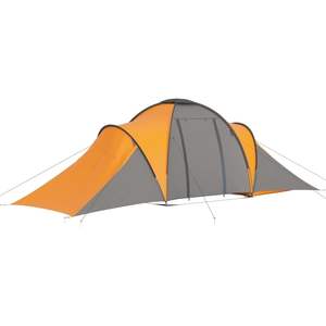 Tente de camping grise et orange pour 6 personnes - Product Image 3