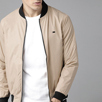 Blouson Bomber Homme Personnalisé Coupe-Vent Imperméable Respirant Léger à Capuche Tendance Hiver Satin OEM