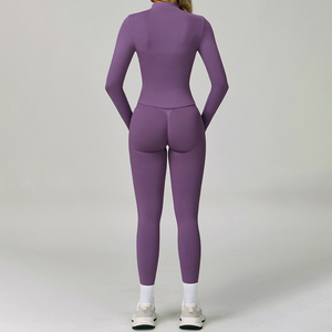 Ensemble de yoga pour femmes, imprimé avec un logo personnalisé, écologique, respirant, en spandex/nylon, séchage rapide, soutien-gorge de sport sexy, leggings de fitness - Product Image 3