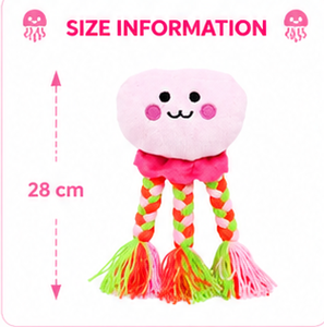 Peluche Méduse pour Chien, Jouet à Mâcher pour Animaux de Compagnie, Jouet en Peluche Velboa pour Chien, Jouet de Jeu Durable, Personnalisable OEM, Vente en Gros - Product Image 2
