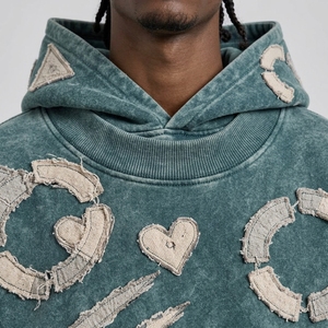 Casual men embroidered <b>hoodie</b> offers <b>soft</b> warmth detailed stitching and easy styling for daily wear travel and leisure time - Product Image 6