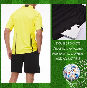 Kit de Árbitro de Fútbol, Camiseta de Árbitro de Fútbol, Pantalones Cortos, Calcetines de Árbitro, Silbato, Tarjeta Roja y Amarilla para Hombre y Mujer, Disfraz de Halloween - Product Image 4