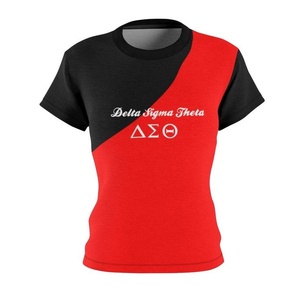 Camisetas de campus personalizadas de bloques de color de gran venta para mujer y niña, tops de moda con estampado de letras personalizado, ropa de equipo con cuello redondo - Product Image 1