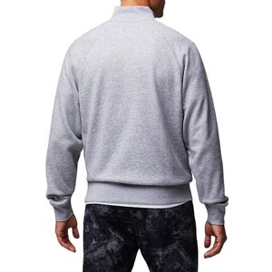 Pull unisexe tendance en polaire polyester/coton tricoté, col rond, doublé, ample, chaud, doux, avec demi-fermeture éclair, pour le travail hivernal, brodé - Product Image 6