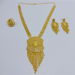 ชุดเครื่องประดับสตรีแฟชั่น24KT ชุบทอง4 grm modish คอลเลกชันอินเทรนด์สำหรับการหมั้นครบรอบแต่งงาน - Product Image 3