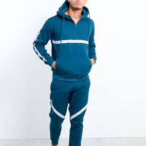 Survêtement de sport moderne de haute qualité, style unique, matière extensible, confortable, 2 pièces, streetwear pour hommes - Product Image 1