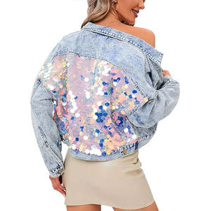 Chaqueta de Mezclilla con Piel Sintética para Mujer de las Mejores Marcas, Gran Venta, Recién Llegada, con Relleno de Algodón, Material Duradero - Product Image 2