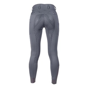 Pantalones de equitación elásticos y transpirables para hombre y mujer con asiento completo y parche de silicona en la rodilla - Product Image 2