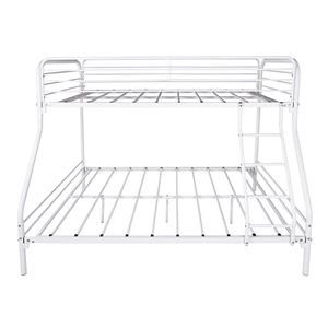 Letto a Castello in Metallo Bianco Resistente con Livello Superiore Rinforzato e Ringhiera di Sicurezza, Facile da Montare, Letti per Bambini - Product Image 4