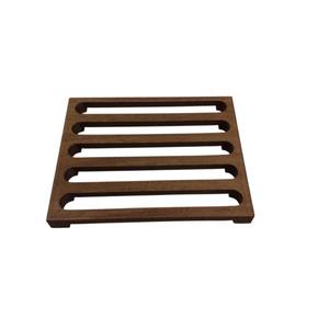 Socle en bois massif de qualité supérieure, style campagnard, avec lattes, pour dessous de plat et support de casseroles, présentoir de table en bois naturel, meilleur prix - Product Image 1