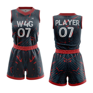 Ensemble d'uniformes de basketball personnalisés sublimés, sans manches, col en V, 100 % polyester, unisexe, toutes saisons, coupe athlétique, vêtements de basketball - Product Image 6