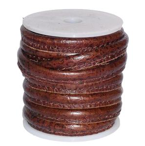 High Quality Nappa Leather Straps with Reptile Style Stitching Waterproof Coating Printed Logo for Bags Garments Home Textiles - Product Image 1