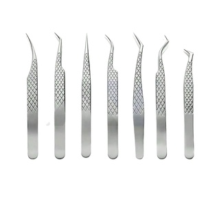 High Precision 1 <b>Pc</b> Fiber Tip Lash Tweezers for Volume Classic Easy Fan Eyelash Extension Tweezers Stainless Steel 7pcs <b>Set</b> - Product Image 1