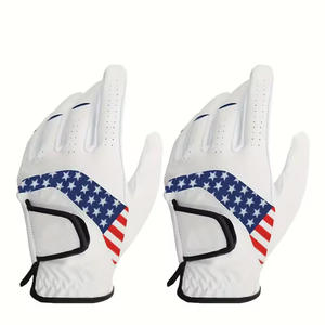 Guantes de golf al por mayor, OEM, logotipo personalizado, cuero de primera calidad, para hombre, negros, antideslizantes, para compradores de EE. UU. - Product Image 5
