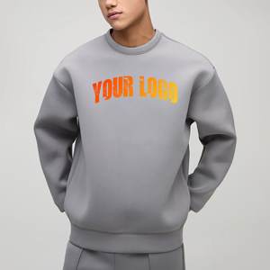 เสื้อสเวตเชิ้ตคอกลมสีเทาสำหรับผู้ชายรุ่นใหม่ล่าสุด ทรงปกติ พิมพ์ลายโลโก้ด้านหน้า สวมใส่สบายๆ ในฤดูใบไม้ร่วง ราคาสมเหตุสมผล - Product Image 4