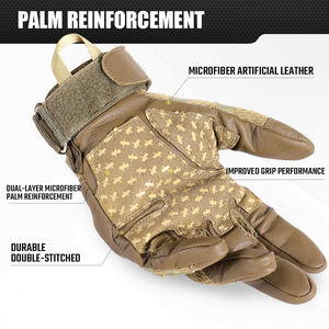 ถุงมือหนังคุณภาพสูงแบบเต็มนิ้ว กันลื่น ป้องกันรังสียูวี กันลม สำหรับขี่จักรยาน แข่งรถ ป้องกันมือ ถุงมือขี่มอเตอร์ไซค์ - Product Image 2