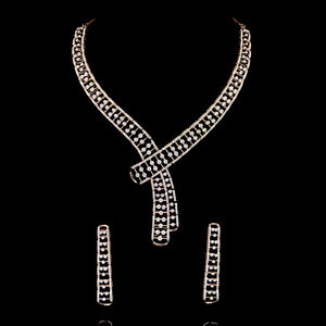 Exquisito Conjunto de Collar y Aretes Chapados en Oro Rosa de 14 Quilates con Diamantes Naturales Brillantes de 5.64 ct GH VS-SI, Joyería Fina Elegante para Mujer - Product Image 1