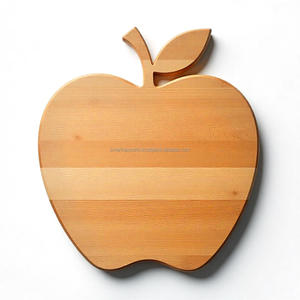 Planche à découper en bois de hêtre durable, lavable au lave-vaisselle, écologique, en forme de pomme, pour usage domestique et commercial - Product Image 3