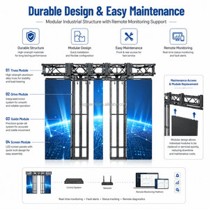 Sistema de Pantalla LED Móvil con Estructura de Aluminio Modular, Rectangular, de Conexión Rápida, Color <span class=keywords><strong>Azul</strong></span> - Product Image 3