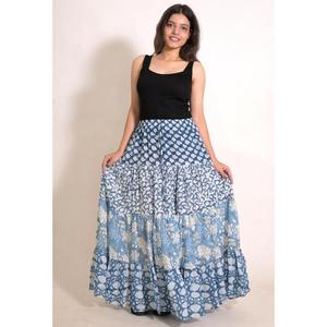 Bohemian Handmade Cotton <b>Patchwork</b> Printed Maxi <b>Skirt</b> Women's Long <b>Skirt</b> Festival Fashion - Product Image 4