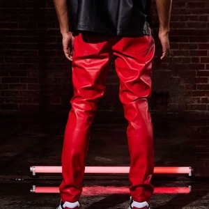 Reasonable Price OEM Service Low MOQ Men Leather <b>Pants</b> in Stock Most Demanding High Quality Men's Leather <b>Pants</b> - Product Image 4