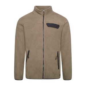 Custom Men's Winter Gradient Colors Oversize <b>Sherpa</b> Fleece Jacket Mock Neck Design Made From Durable Canvas <b>Fabric</b> - Product Image 3