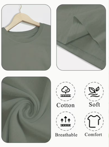 T-shirt à manches courtes pour femme, imprimé floral, col rond, tissu décontracté, coupe ample, printemps/été, broderie, extensible et doux - Product Image 5