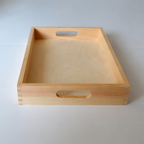 Plateau de rangement rectangulaire en bois, design minimaliste, multifonctionnel, accessoire de table de cuisine intérieur - Product Image 2