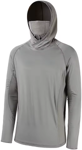 Haut de pêche personnalisé pour homme avec protection solaire UPF 50+, masque facial intégré, cache-cou et manches longues anti-UV pour activités de plein air - Product Image 4