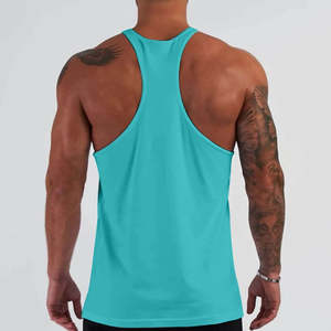 Débardeur de musculation personnalisé pour homme, coupe Y-Back, anti-transpiration, respirant, en polyester et élasthanne - Product Image 4