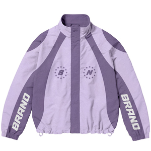 Ensemble de survêtement streetwear color block pastel, veste coupe-vent oversize et pantalon de jogging, tenue athleisure unisexe tendance - Product Image 2