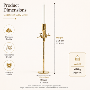 Support de bougie en laiton de qualité supérieure, chandelier à branche pour bougies coniques, décoration d'intérieur, centre de table de mariage, cadeau en gros - Product Image 2