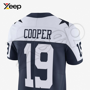 เสื้อฟุตบอลอเมริกัน XEEP รุ่นปรับแต่งได้ XC-AFU-10 สำหรับผู้ชาย เนื้อผ้าโพลีเอสเตอร์น้ำหนักเบา ระบายอากาศได้ดี พิมพ์ลายด้วยเทคโนโลยีฮีททรานเฟอร์ ประสิทธิภาพสูง - Product Image 4