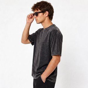 Custom printed oversized mens <b>tshirt</b> Low MOQ for US Streetwear Brands with drop shoulder and dtg printing - Product Image 5